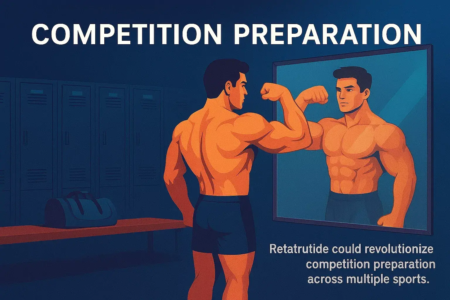 Athlete during competition preparation