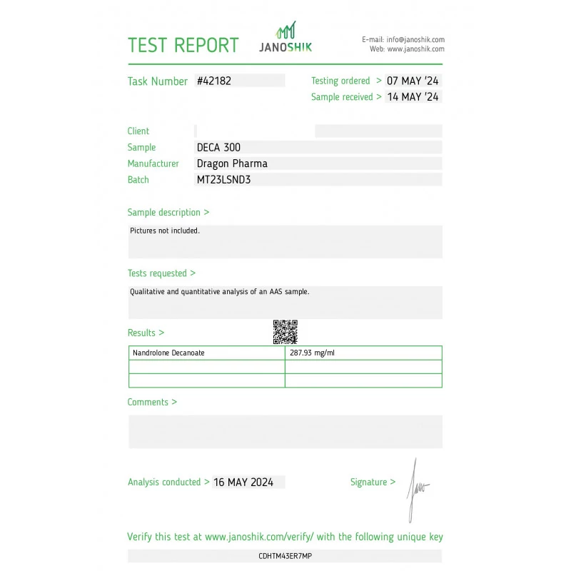 deca 300 lab test result