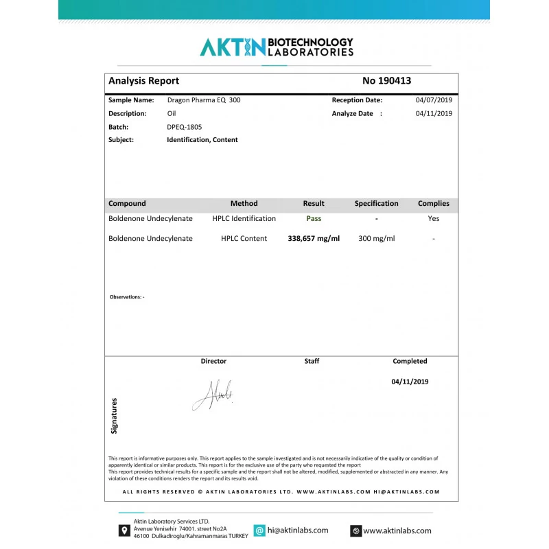 eq 300 lab test result