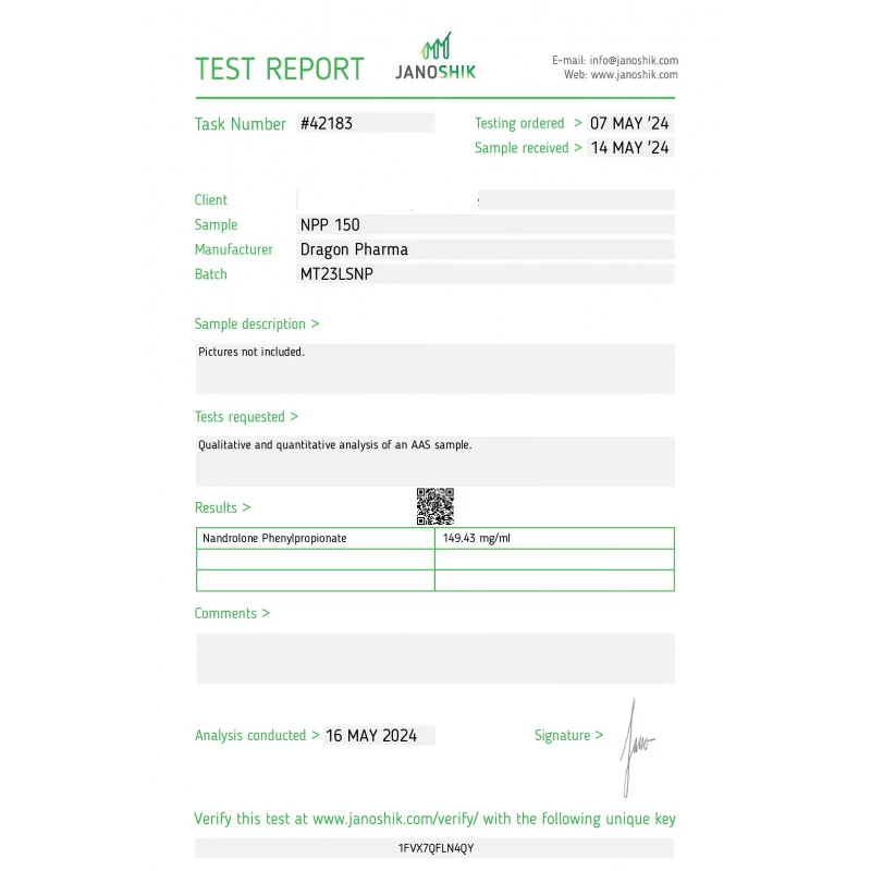 npp 150 lab test result