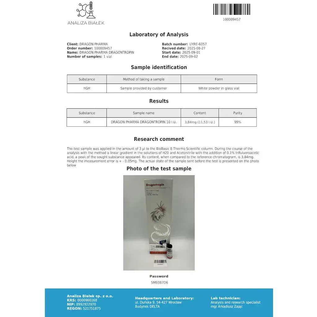 Dragontropin HGH 100 IU Dragontropin HGH 100 IU