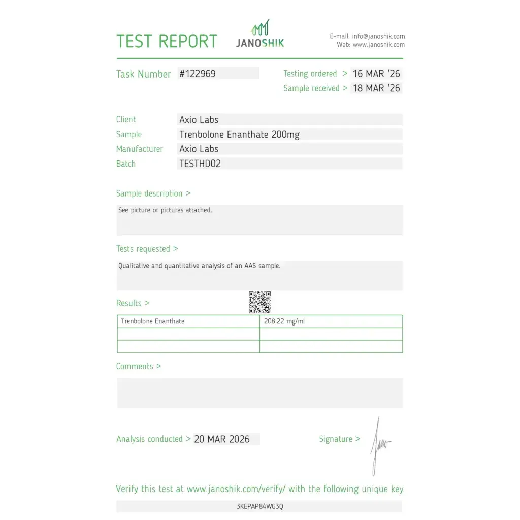 trenaplex e lab test result